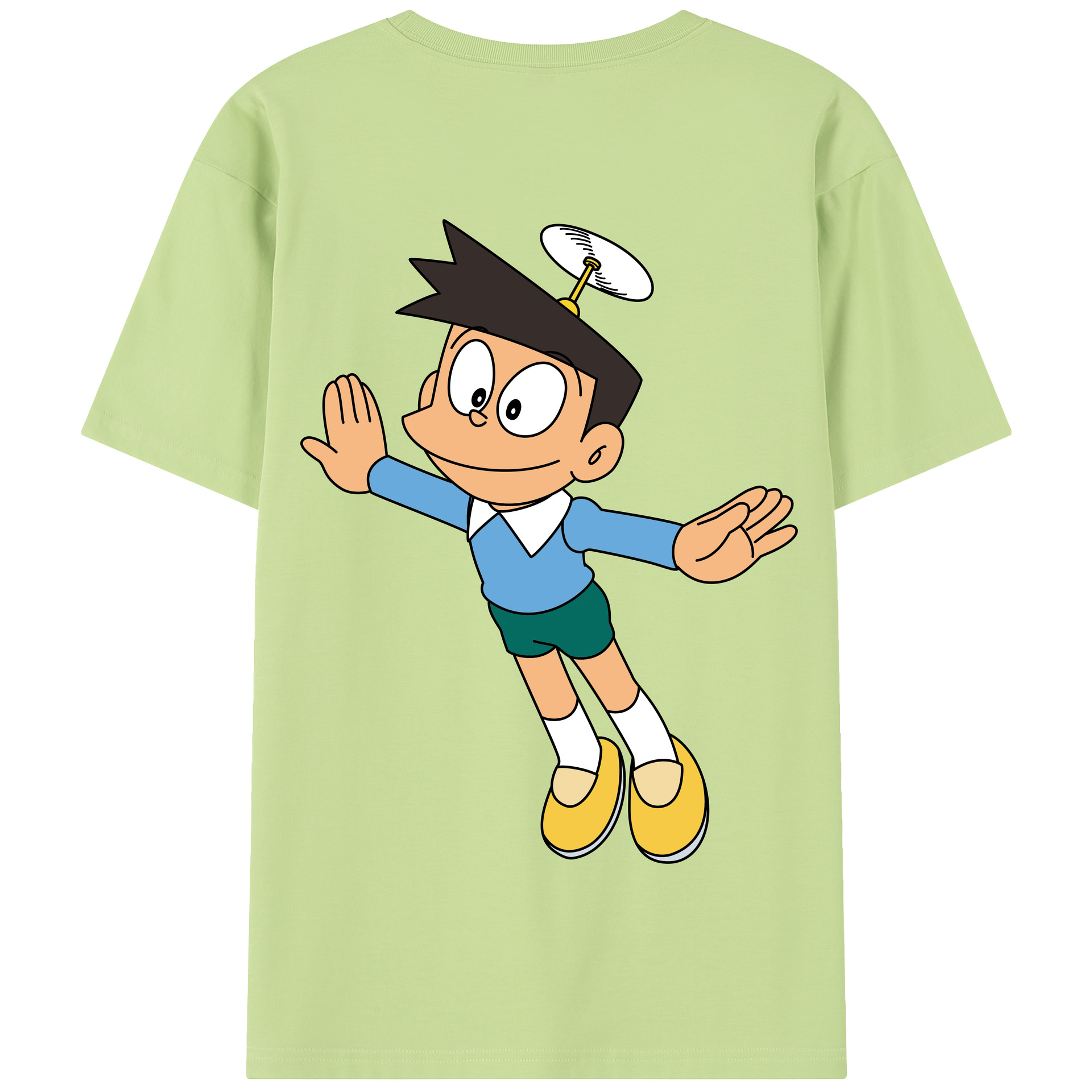 （画像用） ドラえもん 骨川 スネ夫 Doraemon Honekawa Suneo 綿100％半袖Tシャツ（背面プリント）